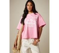 Shein Camiseta gráfica de cuello redondo de manga corta con estilo vintage inspirado en los días de rodeo de la gloria occidental