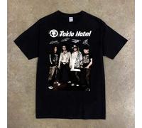 Shein Camiseta gráfica de Tokio Hotel - Camiseta de algodón unisex