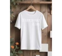 Shein Camiseta gráfica Everybody Lies de House MD para hombres - Inspirada en el programa de televisión de Hugh Laurie, texto blanco en negrita en camiseta
