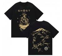 Shein Camiseta Gráfica Ghost Of Yotei, Camiseta de Cosplay de Samurái Japonés, Prenda de Juego, Camiseta Unisex para Hombres, Moda Y2K, Camiseta de Algodón