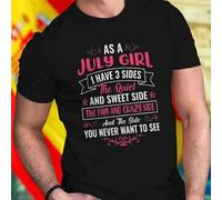 Shein Camiseta Hombre AS A JULY GIRL I HAVE 3 SIDES THE QUIET AND SWEET SIDE THE FUN AND CRAZY SIDE AND THE SIDE YOU NEVER WANT TO SEE Regalo Original Moda