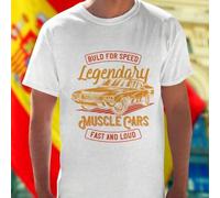 Shein Camiseta Hombre Build For Speed Legendary Muscle Cars Fast And Loud Estilo Deportivo Casual Moda Regalo Original Tallas Grandes Oferta Exclusiva