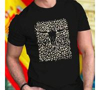 Shein Camiseta Hombre Cattle Skull with Leopard Pattern Background Moda Occidente Casual Juvenil Estilo Salvaje Regalo Exclusivo Calidad Comodidad Oferta Es