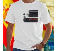 Shein Camiseta Hombre Classic Porsche 911 Rear View Illustration Moda Deportiva Confort Alta Calidad Regalo Original Amantes Autos Casual Estilo Exclusivo O