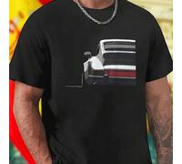 Shein Camiseta Hombre Classic Porsche 911 Rear View Illustration Moda Deportiva Confort Alta Calidad Regalo Original Amantes Autos Casual Estilo Exclusivo O
