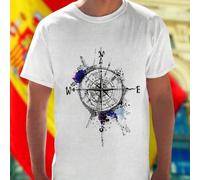 Shein Camiseta Hombre Compass Direction Moda Casual Estilo Juvenil Cómoda Transpirable Ropa Ligera Nueva Colección Oferta Especial Regalo Ideal Oportunidad