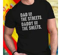 Shein Camiseta Hombre DAD IN THE STREETS DADDY IN THE SHEETS Moda Casual Divertida Regalo Original Oferta Exclusiva Ropa Masculina Estilo Juvenil Idea Crea