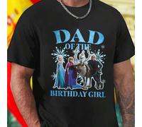 Shein Camiseta Hombre DAD OF THE BIRTHDAY GIRL Regalo Cumpleaños Papá Divertida Algodón Cómoda Fiesta Familiar Ropa Original Promoción Oferta
