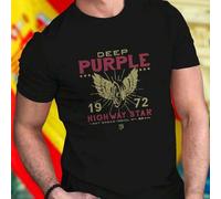 Shein Camiseta Hombre Deep Purple Highway Star Moda Rock Clásico Estilo Casual Edición Limitada Regalo Original Imprescindible Oferta Especial