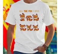 Shein Camiseta Hombre Divertida All The Fox I Give Fox It For Fox Sake Fox Everything What The Fox Fox You Holy Fox Algodón Moda Casual Regalo Original Excl