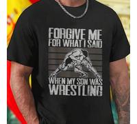 Shein Camiseta Hombre Divertida Forgive Me For What I Said When My Son Was Wrestling Regalo Original Ropa Casual Juvenil Oferta Especial Moda Masculina Idea