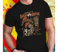 Shein Camiseta Hombre EVERY DAY IS HALLOWEEN HALLOWEEN HORROR Moda Casual Juvenil Creativa Oferta Especial Regalo Original Disfraz Fiesta Exclusiva Impresi