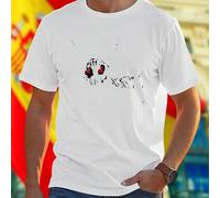 Shein Camiseta Hombre For All The Dogs Red Eyed Skeleton Creature Moda Juvenil Diseño Exclusivo Regalo Original Ropa Casual Oferta Especial Urbana Estilo O