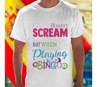Shein Camiseta Hombre I Dont Always Scream Cuss And Throw Fits But When I Do Im Usually Playing Bingo Divertida Algodón Casual Original Regalo Para Amantes