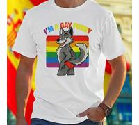 Shein Camiseta Hombre I M A GAY FURRY AND IF YOU ASK NICELY I MIGHT LIFT MY TAIL Divertida Original Diseño Creativo Regalo Moda Casual Fiesta Verano Exclusi