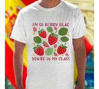 Shein Camiseta Hombre I M So Berry Glad You re In My Class Regalo Creativo Para Profesor Ropa Divertida Casual Oferta Especial Idea Original Para Maestros E