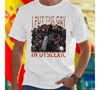 Shein Camiseta Hombre I Put The Gay In Dyslexic Bad Ass Orgullo LGBT Estilo Unico Divertido Regalo Original Moda Verano Ropa Casual Oferta Especial