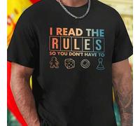 Shein Camiseta Hombre I READ THE RULES SO YOU DON T HAVE TO Algodón Cómoda Moda Casual Estilo Único Regalo Original Oferta Exclusiva Juvenil