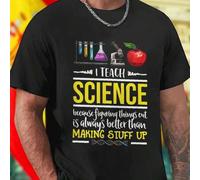 Shein Camiseta hombre I Teach Science because figuring things out is always better than making stuff up divertida profesor ciencias regalo original cómoda m