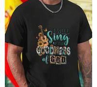 Shein Camiseta Hombre I Will Sing Of The Goodness Of God Diseño Exclusivo Moda Casual Inspirador Confort Calidad Estilo Moderno Oferta Limitada Regalo Ideal