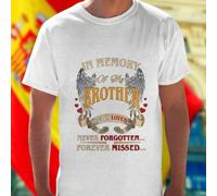Shein Camiseta Hombre IN MEMORY Of My BROTHER ALWAYS LOVED NEVER FORGOTTEN FOREVER MISSED Remera Casual Regalo Emotivo Conmemorativa Moda Cómoda Oferta Espe