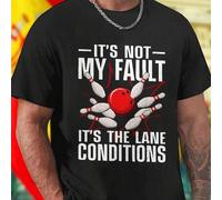 Shein Camiseta Hombre IT'S NOT MY FAULT IT'S THE LANE CONDITIONS Moda Casual Urbana Oferta Especial Ropa Confortable Regalo Original Ideal Deportes Estilo J