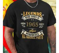 Shein Camiseta Hombre Legends Were Born in 1965 Limited Edition Genuine One of a Kind Quality Aged Perfectly All Original Parts Regalo Cumpleaños Exclusivo