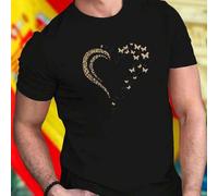Shein Camiseta Hombre Leopard Heart Butterfly Moda Casual Juvenil Diseño Exclusivo Verano Ideal Para Regalo Ropa Cómoda Diario Estilo Actual Oferta Desta