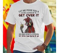 Shein Camiseta Hombre LET ME POUR YOU A TALL GLASS OF GET OVER IT OH AND HERE S A STRAW SO YOU CAN SUCK IT UP Frase Divertida Moda Casual Regalo Creativo Es
