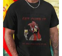 Shein Camiseta Hombre LET ME POUR YOU A TALL GLASS OF GET OVER IT OH AND HERE S A STRAW SO YOU CAN SUCK IT UP Frase Divertida Moda Casual Regalo Creativo Es