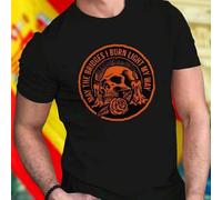 Shein Camiseta Hombre May The Bridges I Burn Light My Way Moda Casual Juvenil Diseño Exclusivo Regalo Original Nueva Colección Oferta Especial Estilo Único