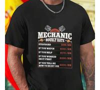 Shein Camiseta Hombre Mechanic Hourly Rate Standard If You Watch If You Help Si Miras Si Ayudas Algodón Divertida Regalo Original Casual Moderna Oferta Espe