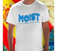 Shein Camiseta Hombre MOIST BECAUSE AT LEAST ONE PERSON YOU KNOW HATES THIS WORD Algodón Diseño Divertido Moda Juvenil Casual Regalo Original Amigo Oferta E