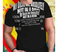 Shein Camiseta Hombre My Ducks Are Absolutely Not In A Row Divertida Casual Moda Juvenil Regalo Original Popular Oferta Especial Nueva Temporada Promoción E