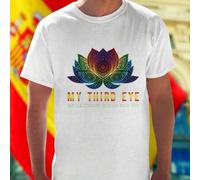 Shein Camiseta Hombre MY THIRD EYE CAN SEE STRAIGHT THROUGH YOUR Moda Casual Divertida Estilo Urbano Juvenil Regalo Ideal Original Diseño Exclusivo Cómoda