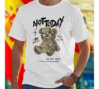 Shein Camiseta Hombre NOT TODAY TODAY IS MY DAY I will make someone so proud Be original inspiración única moda casual juvenil transpirable estilo cómodo re