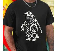 Shein Camiseta Hombre Penguin Pattern Estilo Urbano Casual Suave Transpirable Moda Verano Regalo Original Oferta Exclusiva Nueva Promoción Limitada