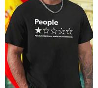 Shein Camiseta Hombre People One Star Absolute Nightmare Would Not Recommend Moda Casual Juvenil Comodidad Excepcional Oferta Especial Ideal Regalo Fashion