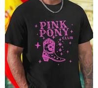 Shein Camiseta Hombre PINK PONY CLUB Estilo Juvenil Casual Edición Limitada Confortable Moda de Oferta Exclusiva Ideal para Regalo