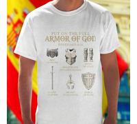 Shein Camiseta Hombre Put On The Full Armor Of God Efesios 6 11 Belt Of Truth Breastplate Of Righteousness Shoes Of Peace Sword Of Spirit Helmet Of Salvatio