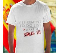 Shein Camiseta Hombre Retirement To Do List Wake Up Nailed It Divertida Regalo Jubilación Algodón Casual Moda Oferta Exclusiva Ropa Cómoda Diseño Origin