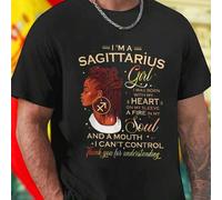 Shein Camiseta Hombre Sagitario Girl I Was Born With My Heart On My Sleeve A Fire In My Soul And A Mouth I Can T Control Moda Urbana Juvenil Regalo Creativo