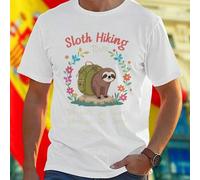 Shein Camiseta Hombre Sloth Hiking Team We Will Get There When We Get There Moda Casual Aventurero Ropa Original Regalo Divertido Oferta Exclusiva Senderism
