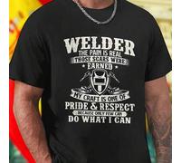 Shein Camiseta Hombre Soldador Welder The Pain Is Real Those Scars Were Earned My Craft Is One Of Pride And Respect Regalo Original Trabajo Artesanía Orgull
