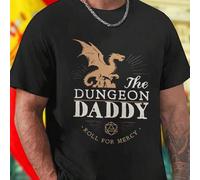 Shein Camiseta Hombre The Dungeon Daddy Roll For Mercy Moda Actual Regalo Original Ropa Casual Divertida Oferta Exclusiva Ideal Para Gamers Fans de Rol Esti