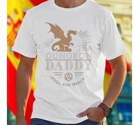 Shein Camiseta Hombre The Dungeon Daddy Roll For Mercy Moda Actual Regalo Original Ropa Casual Divertida Oferta Exclusiva Ideal Para Gamers Fans de Rol Esti