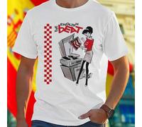 Shein Camiseta Hombre The English Beat Moda Juvenil Vintage Exclusiva Música Casual Oferta Especial Regalo Ideal Promoción Limitada