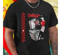 Shein Camiseta Hombre The English Beat Moda Juvenil Vintage Exclusiva Música Casual Oferta Especial Regalo Ideal Promoción Limitada