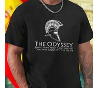Shein Camiseta Hombre THE ODYSSEY AN EPIC STORY ABOUT A GUY WHO LIES TO HIS WIFE ABOUT WHY HE IS LATE Divertida Regalo Moda Casual Algodón Cómoda Estilo Úni