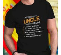Shein Camiseta Hombre THE UNCLE CODE Bedtime is WHENEVER The answer is always yes I always have your back Mom does not need to know HUGS ARE MANDATORY Frase